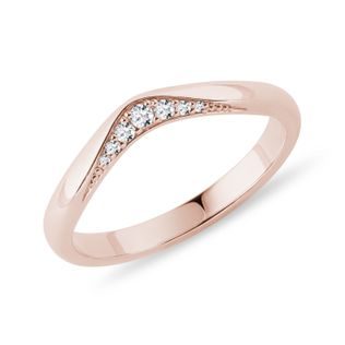WOMEN'S GRADUATED CHANNEL DIAMOND WEDDING BAND IN ROSE GOLD - WOMEN'S WEDDING RINGS - WEDDING RINGS