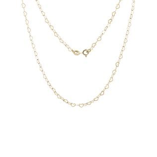 HEART LINK GOLD CHAIN - GOLD CHAINS - NECKLACES