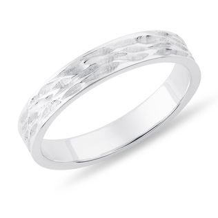 PÁNSKA SVADOBNÁ OBRÚČKA Z BIELEHO ZLATA - SVADOBNÉ OBRÚČKY PÁNSKE - SVADOBNÉ OBRÚČKY