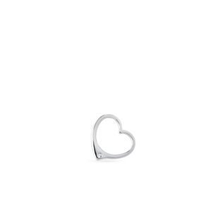 WHITE GOLD DIAMOND HEART PENDANT - PENDANTS - NECKLACES