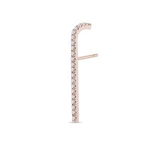 SINGLE ROSE GOLD DIAMOND EARRING - SINGLE EARRINGS - EARRINGS