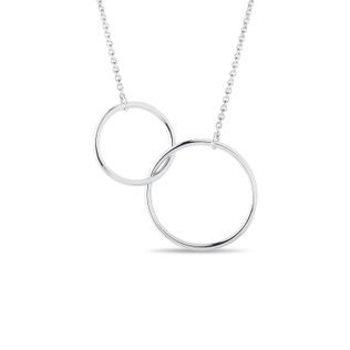 NÁHRDELNÍK Z BIELEHO 14 KT ZLATA KRUHY - NÁHRDELNÍKY Z BIELEHO ZLATA - NÁHRDELNÍKY