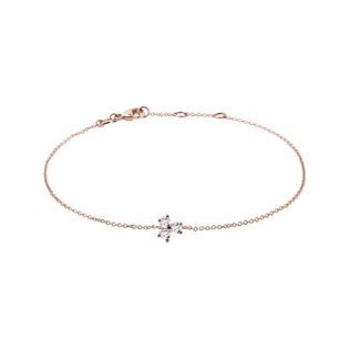 TREFOIL DIAMOND BRACELET IN ROSE GOLD - DIAMOND BRACELETS - BRACELETS