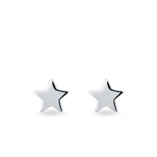 STAR-SHAPED EARRINGS IN WHITE GOLD - WHITE GOLD EARRINGS - EARRINGS