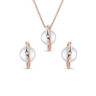 PEARL SET IN ROSE GOLD - PEARL SETS - PEARL JEWELRY