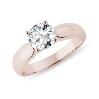 ZÁSNUBNÝ PRSTEŇ S 1,0 CT LAB GROWN DIAMANTOM V RUŽOVOM ZLATE - PRSTENE S LAB-GROWN DIAMANTMI - ZÁSNUBNÉ PRSTENE