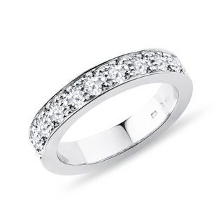 LUXURY RING WITH DIAMONDS IN WHITE GOLD - WOMEN'S WEDDING RINGS - WEDDING RINGS