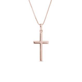 CROSS PENDANT IN ROSE GOLD - ROSE GOLD NECKLACES - NECKLACES