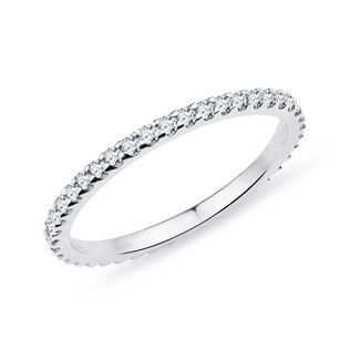 BAGUE ÉTERNITÉ EN OR BLANC ET DIAMANTS - ALLIANCES DE MARIAGE FEMMES - ALLIANCES DE MARIAGE