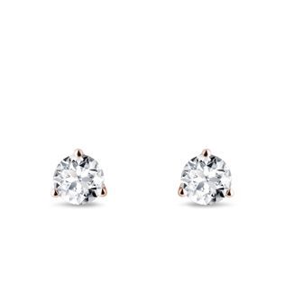 LAB-GROWN DIAMOND STUD EARRINGS IN ROSE GOLD - DIAMOND STUD EARRINGS - EARRINGS