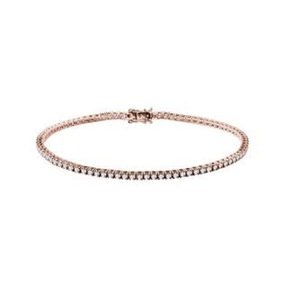 BRACELET TENNIS EN OR ROSE AVEC DIAMANTS - BRACELETS AVEC DIAMANTS - BRACELETS