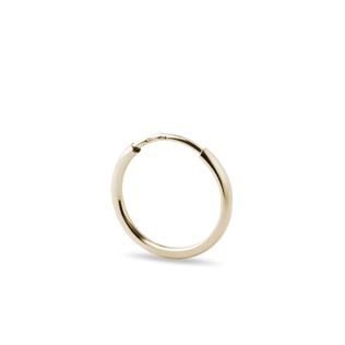 BOUCLE D'OREILLES CRÉOLE EN OR JAUNE - BOUCLES D'OREILLES SOLITAIRES - BOUCLES D'OREILLES