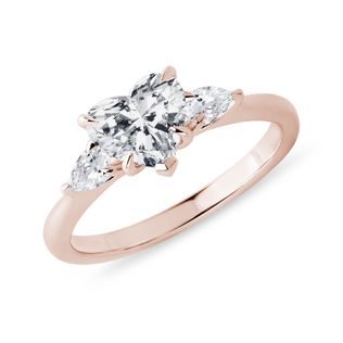 1CT HEART DIAMOND RING IN ROSE GOLD - RINGS WITH LAB-GROWN DIAMONDS - ENGAGEMENT RINGS
