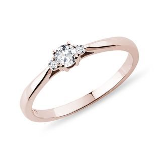 DIAMOND ENGAGEMENT RING IN 14K ROSE GOLD - ENGAGEMENT DIAMOND RINGS - ENGAGEMENT RINGS