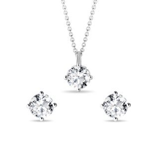 SCHMUCKSET MIT IM LABOR GEZÜCHTETEN DIAMANTEN IN WEISSGOLD - SCHMUCK-SETS - SCHMUCK