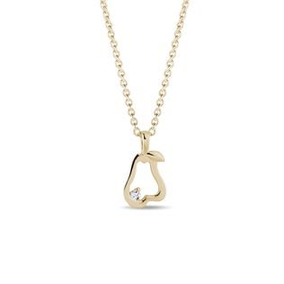 PEAR NECKLACE IN 14K YELLOW GOLD - DIAMOND NECKLACES - NECKLACES