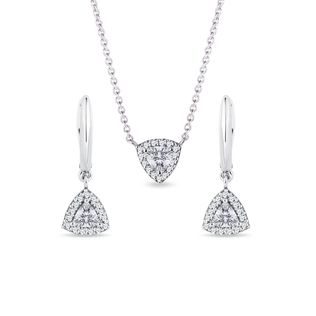 DIAMANTSCHMUCK IN 14K WEISSGOLD GEFASST - SCHMUCK-SETS - SCHMUCK