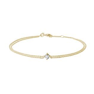 BRACELET DOUBLE EN OR ET DIAMANT - BRACELETS AVEC DIAMANTS - BRACELETS