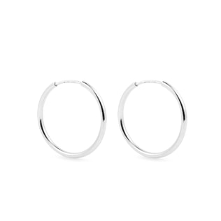 2 cm hoop earrings in white gold
