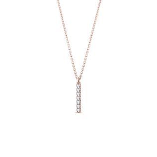 HALSKETTE MIT DIAMANTSTAB IN ROSEGOLD - KETTEN MIT DIAMANTEN - KETTEN