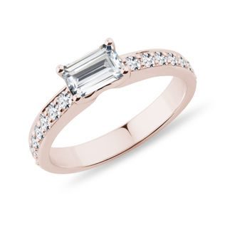 LUXUSRING MIT IM LABOR GEZÜCHTETEM DIAMANTEN IN ROSÉGOLD - RINGE MIT LAB GROWN DIAMANTEN - VERLOBUNGSRINGE