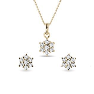 DIAMOND JEWELRY SET IN 14K YELLOW GOLD - DIAMOND SETS - FINE JEWELRY