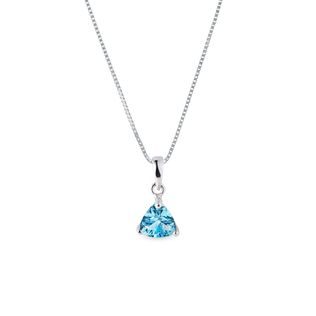 TOPAZ PENDANT IN WHITE GOLD - TOPAZ NECKLACES - NECKLACES