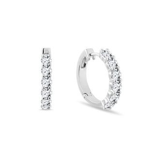 EARRINGS WITH DIAMONDS IN WHITE GOLD - DIAMOND EARRINGS - EARRINGS