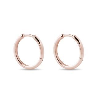 16MM HOOPS IN ROSE GOLD - ROSE GOLD EARRINGS - EARRINGS