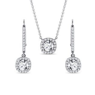 LUXE HALO DIAMOND JEWELRY SET - DIAMOND SETS - FINE JEWELRY