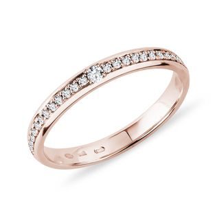 DAMENRING AUS ROSÉGOLD MIT DIAMANT - TRAURINGE FÜR DAMEN - TRAURINGE