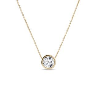 DIAMANT ANHÄNGER IN GELBGOLD - KETTEN MIT DIAMANTEN - KETTEN