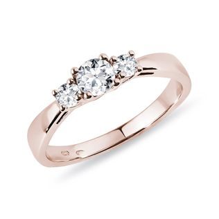 DIAMOND ENGAGEMENT RING OF ROSE GOLD - DIAMOND ENGAGEMENT RINGS - ENGAGEMENT RINGS