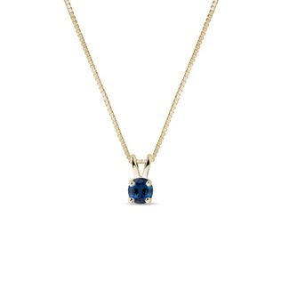 Sapphire necklace in yellow gold