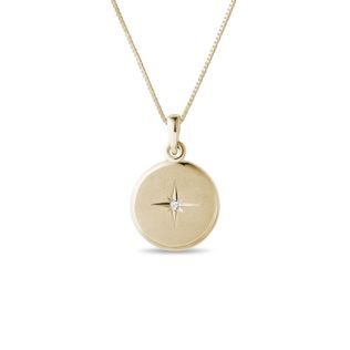 GOLDHALSKETTE MIT DIAMANTMEDAILLON - KETTEN MIT DIAMANTEN - KETTEN