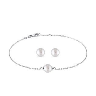 Pearl Bracelet in White Gold | KLENOTA