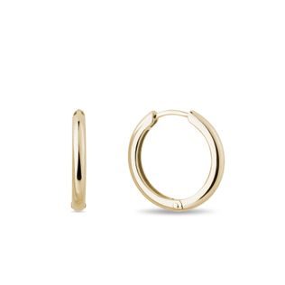 16 MM HOOP EARRINGS IN YELLOW GOLD - YELLOW GOLD EARRINGS - EARRINGS
