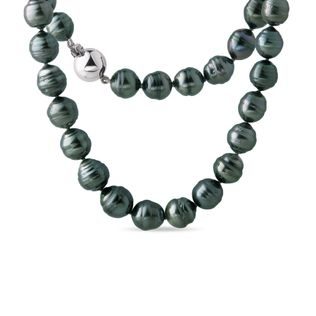BAROQUE TAHITIAN PEARL NECKLACE IN WHITE GOLD - PEARL NECKLACES - PEARL JEWELLERY