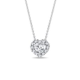 HERZ-HALSKETTE MIT DIAMANTEN IN WEISSGOLD - KETTEN MIT DIAMANTEN - KETTEN