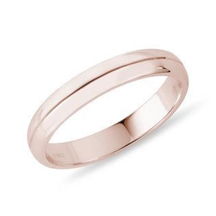 ÉLÉGANTE ALLIANCE EN OR ROSE POUR HOMME - ALLIANCES DE MARIAGE HOMMES - ALLIANCES DE MARIAGE