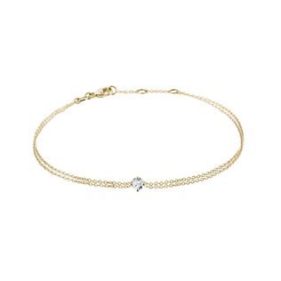 DOPPELTES GOLDARMBAND MIT DIAMANT - ARMBÄNDER MIT DIAMANTEN - ARMBÄNDER