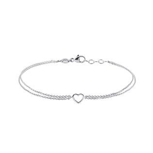 HERZARMBAND AUS 14KT WEISSGOLD - ARMBÄNDER MIT DIAMANTEN - ARMBÄNDER