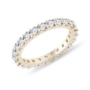 BRILLANT-ETERNITY RING IN GELBGOLD - TRAURINGE FÜR DAMEN - TRAURINGE