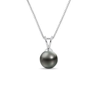 TAHITIAN PEARL WHITE GOLD PENDANT - PEARL PENDANTS - PEARL JEWELRY