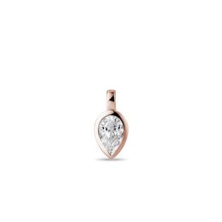 ANHÄNGER MIT 0,7 CT DIAMANT IN TROPFENFORM AUS ROSÉGOLD - MAGNETISCHE HALSKETTEN - KETTEN