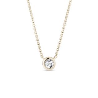 MINIMALIST DIAMOND NECKLACE IN GOLD - DIAMOND NECKLACES - NECKLACES