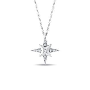 POLARIS STAR DIAMOND WHITE GOLD NECKLACE - DIAMOND NECKLACES - NECKLACES