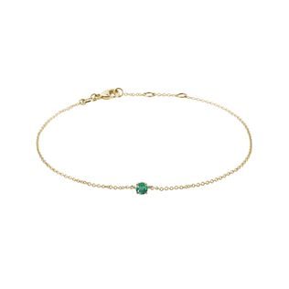 EMERALD BRACELET IN YELLOW GOLD - GEMSTONE BRACELETS - BRACELETS