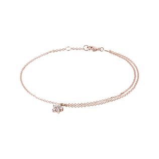 Bracelet with diamonds in rose gold