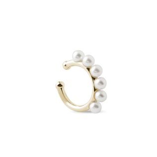 NASADZOVACIA PERLOVÁ NÁUŠNICA V ZLATE - NÁUŠNICE EAR CUFF - NÁUŠNICE